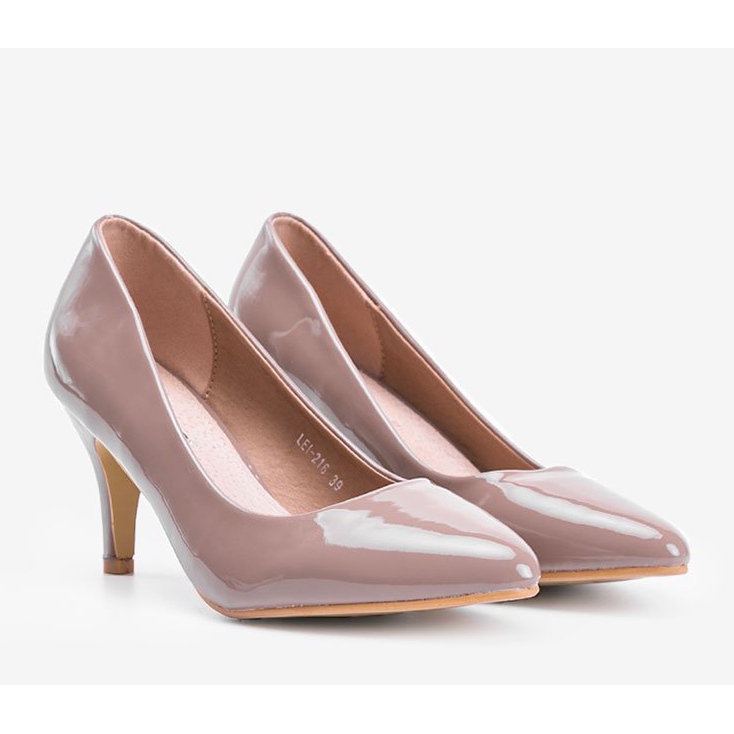 Dunkelbeige Pumps auf einem Faith-Stilettoabsatz 1