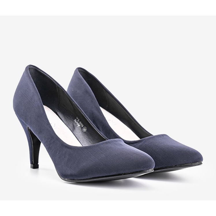 Marineblaue Pumps am Anahi-Absatz 1