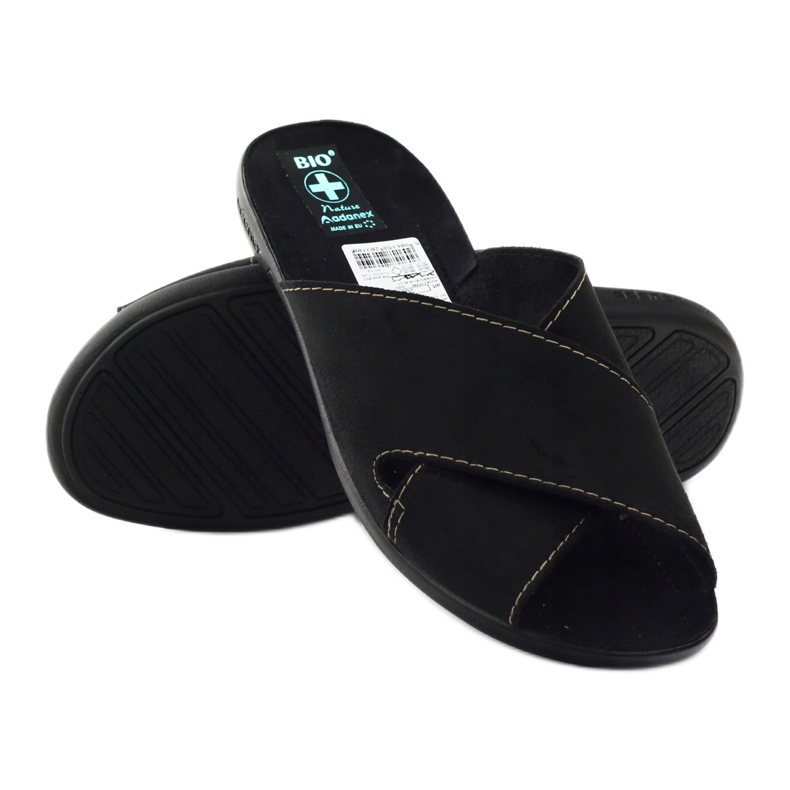 Herrenhausschuhe Adanex 20310 schwarz 3