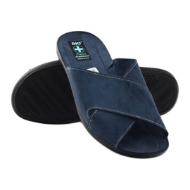 Adanex -Hausschuhe Herren 20308 Marineblaue Hausschuhe 3