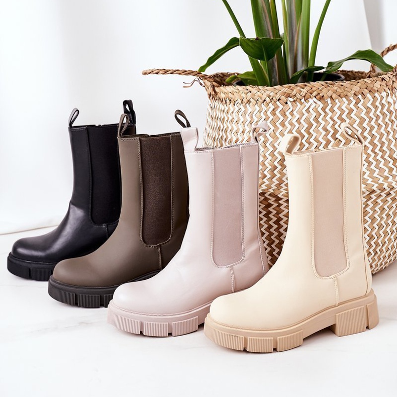 PS1 Warme Stiefel Dunkelgrün Jodhpur-Stiefel Must Have braun 1