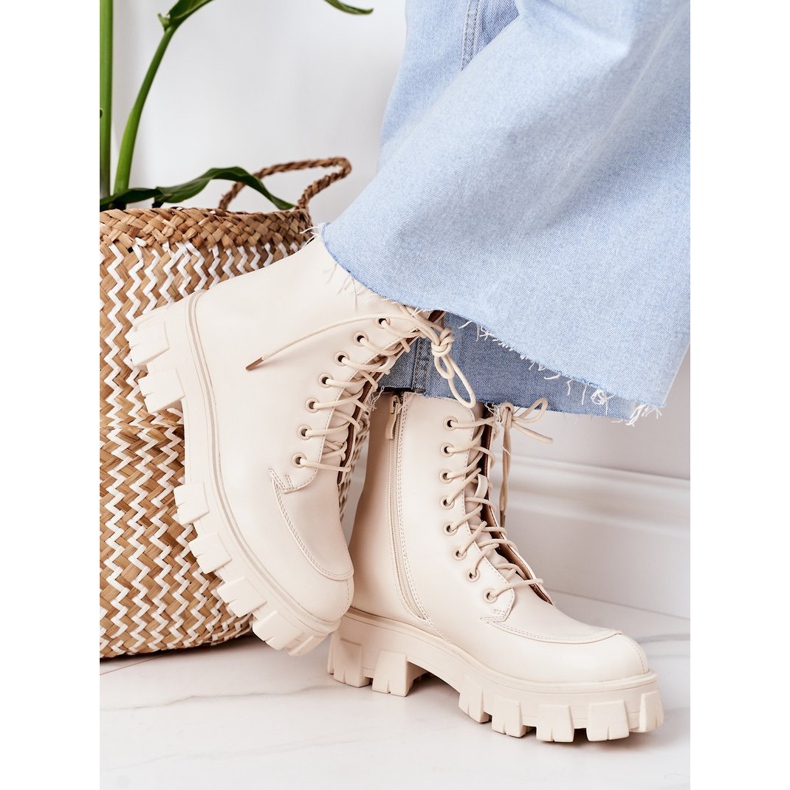 PS1 Warme Stiefel Workery Beżowe World Is Mine beige 2