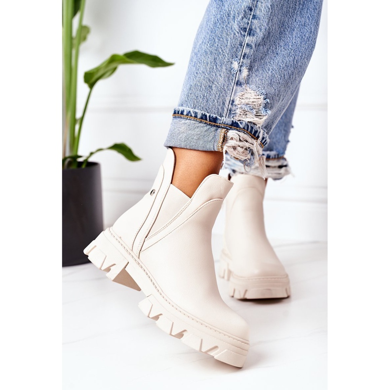 PS1 Warm Booties Jodhpurstiefel Beige Hashtag 2