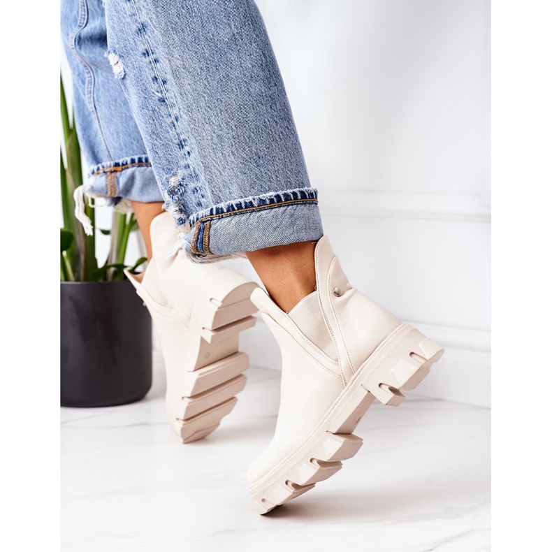 PS1 Warm Booties Jodhpurstiefel Beige Hashtag 1