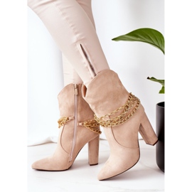 PS1 Warme Stiefel auf einem Pfosten Beige Guter Eindruck 1