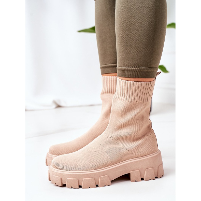 PS1 Arbeiter aus elastischem Stoff auf der Plattform Beige Inspiration 1