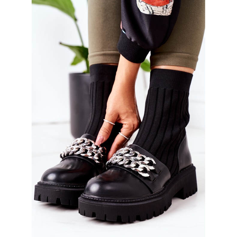 PS1 Arbeitsstiefel mit Ketten Schwarz Walk This Way 1