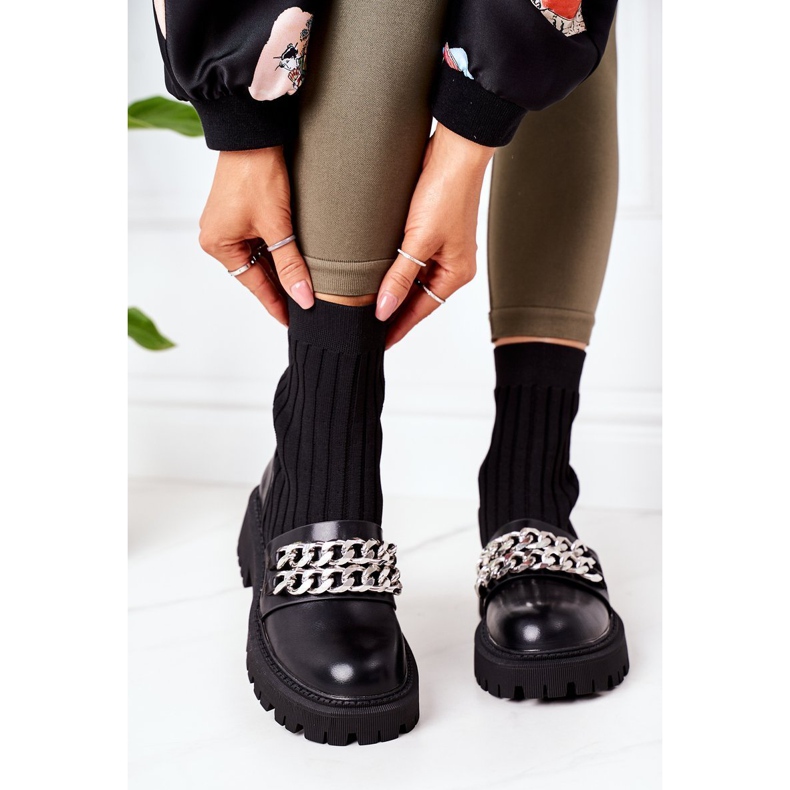 PS1 Arbeitsstiefel mit Ketten Schwarz Walk This Way 2