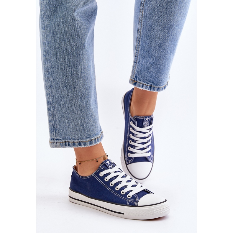 NEWS Klassische marineblaue Ecoma Sneakers für Damen 2