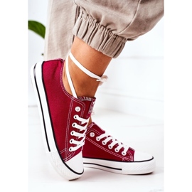 NEWS Klassische Sneakers für Damen Burgund Ecoma rot 1