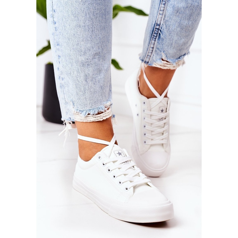 NEWS Damen Leder Sneakers Weiß Mega 2