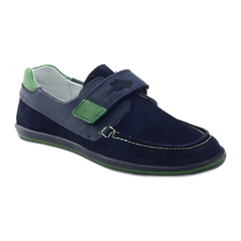 Jungen-Lederschuhe mit Klettverschluss RenBut 4249, Marineblau 1