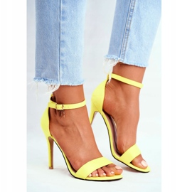 PS1 Damen Sandalen auf hohem Absatz Eco-Wildleder Yellow Liberty gelb 1