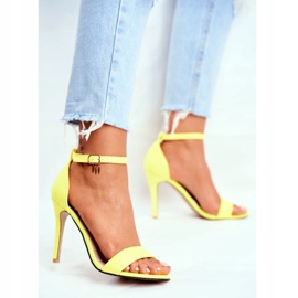 PS1 Damen Sandalen auf hohem Absatz Eco-Wildleder Yellow Liberty gelb 3