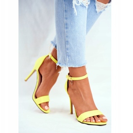 PS1 Damen Sandalen auf hohem Absatz Eco-Wildleder Yellow Liberty gelb 5