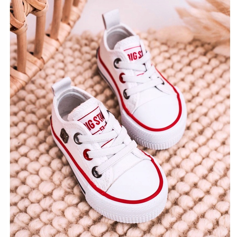 Klassisch niedrige Sneakers für Kinder Big Star HH374193 Weiß 2