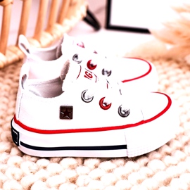 Klassisch niedrige Sneakers für Kinder Big Star HH374193 Weiß 3