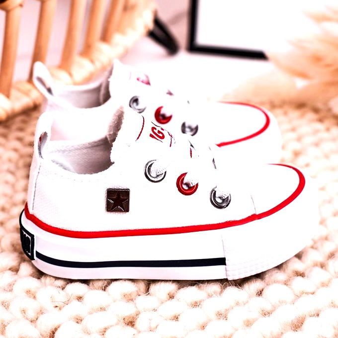 Klassisch niedrige Sneakers für Kinder Big Star HH374193 Weiß 3