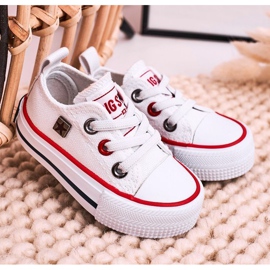 Klassisch niedrige Sneakers für Kinder Big Star HH374193 Weiß 4