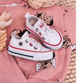 Klassisch niedrige Sneakers für Kinder Big Star HH374193 Weiß 5