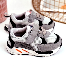 Apawwa Kinder-Sportschuhe mit Klettverschluss, Grau 3