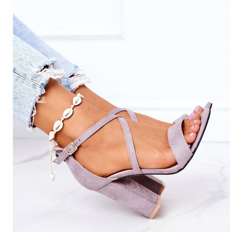 PS1 Wildledersandalen auf einer Bar Grauer Tanz mit mir 4