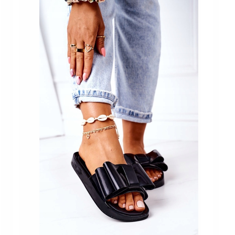 PS1 Hausschuhe aus Gummi mit Schleife Schwarz April 1