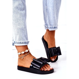 PS1 Hausschuhe aus Gummi mit Schleife Schwarz April 2