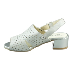 Dolce Pietro Damen-High-Heel-Sandalen 2084 Silber 1