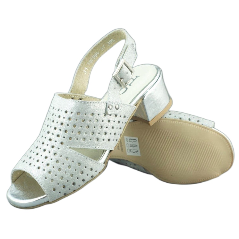 Dolce Pietro Damen-High-Heel-Sandalen 2084 Silber silber- 2