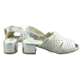 Dolce Pietro Damen-High-Heel-Sandalen 2084 Silber 3
