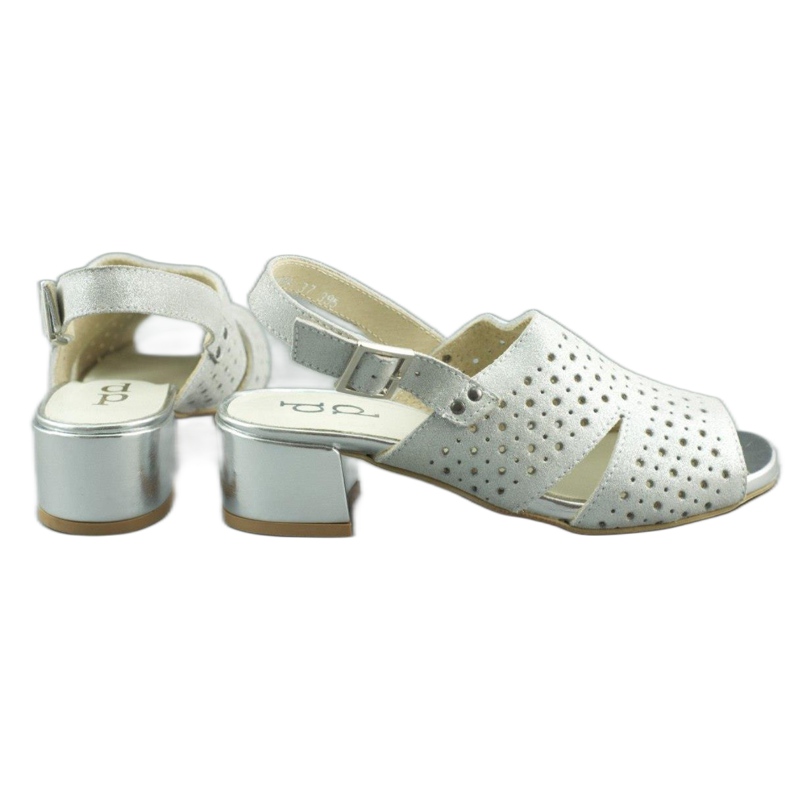 Dolce Pietro Damen-High-Heel-Sandalen 2084 Silber 3