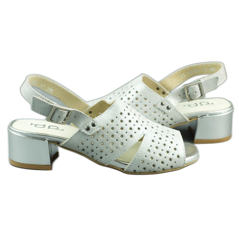 Dolce Pietro Damen-High-Heel-Sandalen 2084 Silber silber- 4