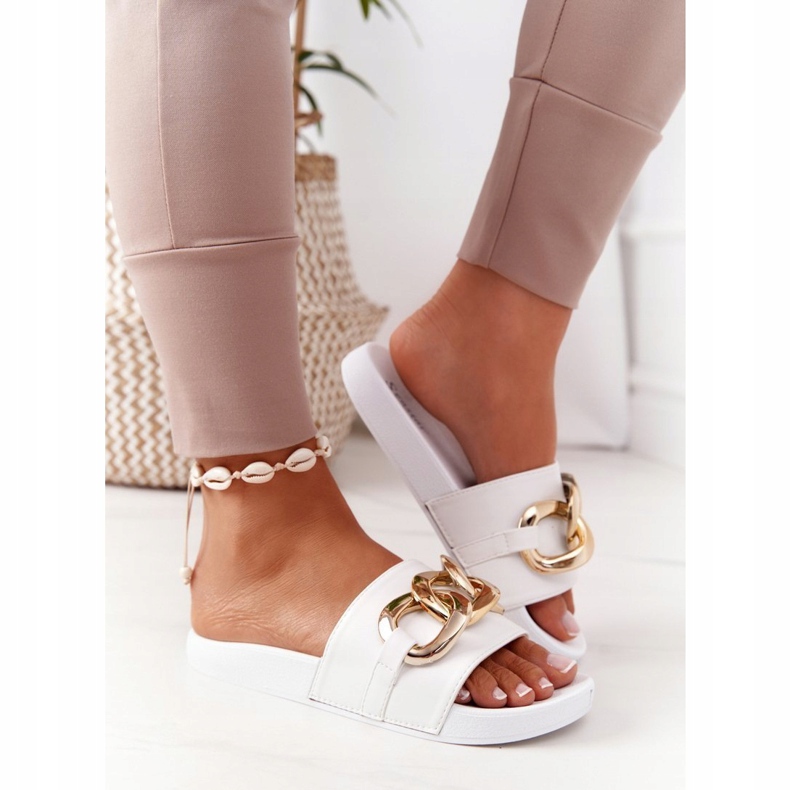 PS1 One Moment Flip-Flops aus Gummi mit Kette weiß 3