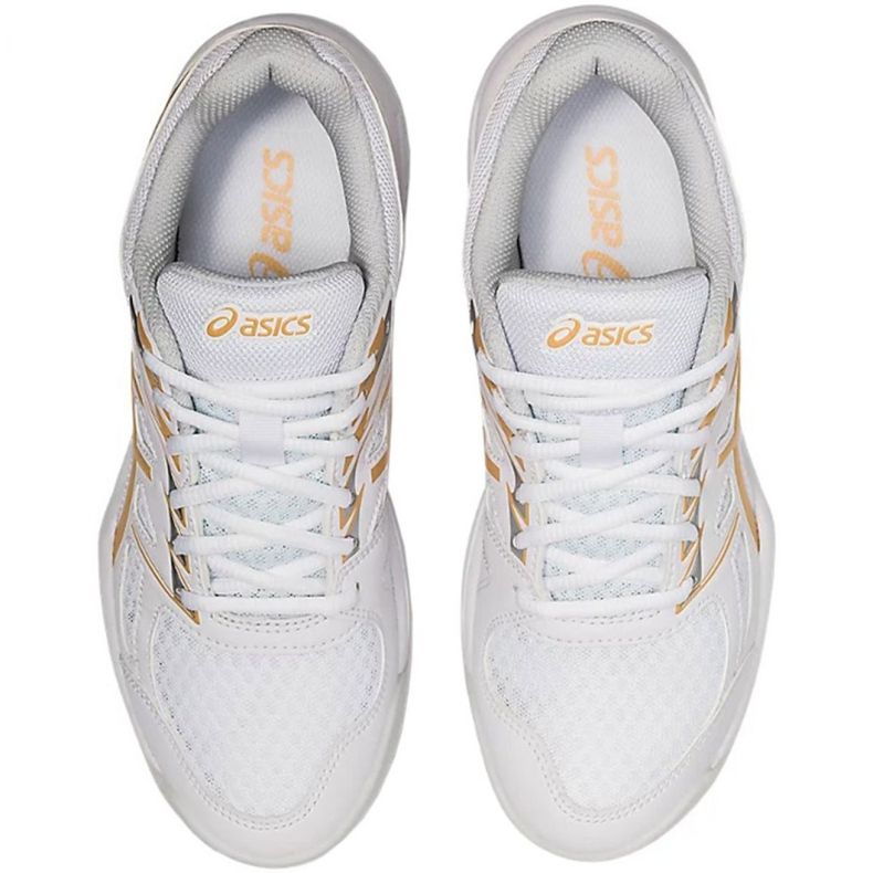 Asics Upcourt 4 W 1072A055 103 Volleyballschuhe weiß, gold weiß 1