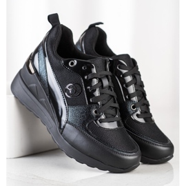 Evento Modische Keilsneaker schwarz 1