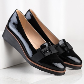 W. Potocki Schuhe mit Zierband schwarz 1