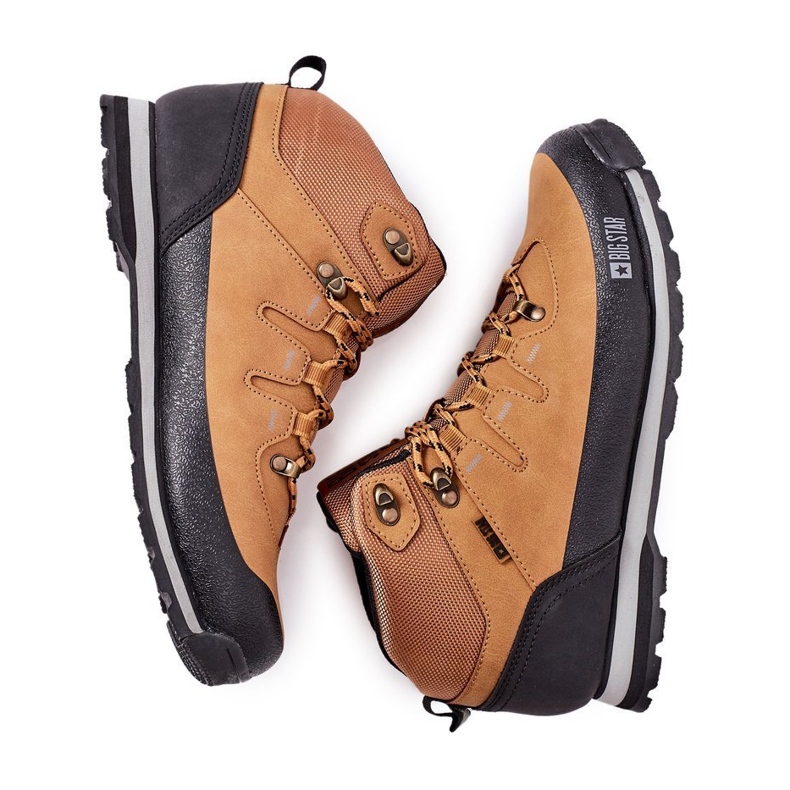 Warme Trekkingschuhe für Herren Big Star EE174438 Camel braun 1