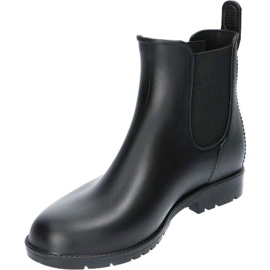 American Club Frauen schwarze Stiefel, Matte Boots Kal15/22 4
