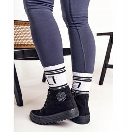 Hohe Sneakers für Damen Big Star FF274244 Schwarz 4