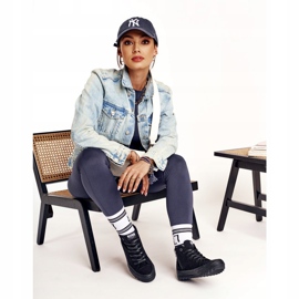 Hohe Sneakers für Damen Big Star FF274244 Schwarz 5