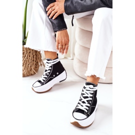 FJ1 Hohe Sneakers auf der Electric Love Black Platform weiß schwarz 2