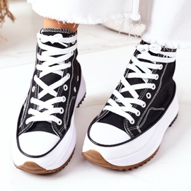 FJ1 Hohe Sneakers auf der Electric Love Black Platform weiß schwarz 1