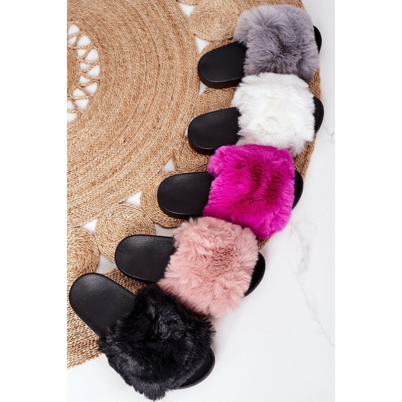 FJ1 Gummipantoffeln mit Fell Grau Soft 1