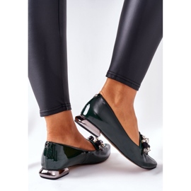 Damen Ballerinas Laura Messi Leder Grün 2157 1