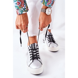 Damen Leder Sneakers Big Star II274034 Silber silber- 1