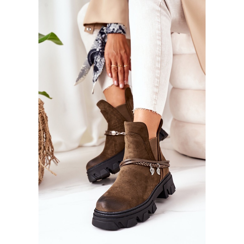 PS1 Warme Stiefel Jodhpurstiefel Dunkelgrün Gute Idee 2