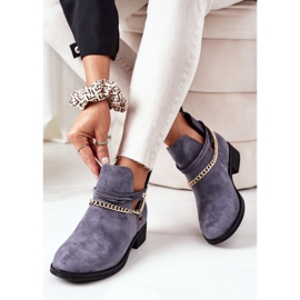 PS1 Wildlederstiefel mit Kette Blue Elvira blau 2