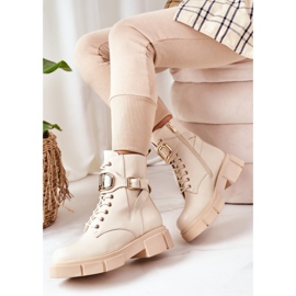 PS1 Warme Arbeiter mit goldener Schnalle Beige Maybelle 2