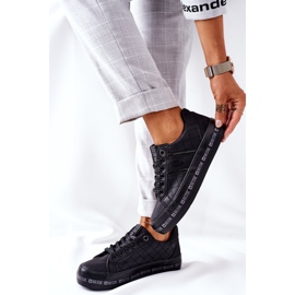 Leder Sneakers On The Big Star II274070 Schwarze Plattform 1